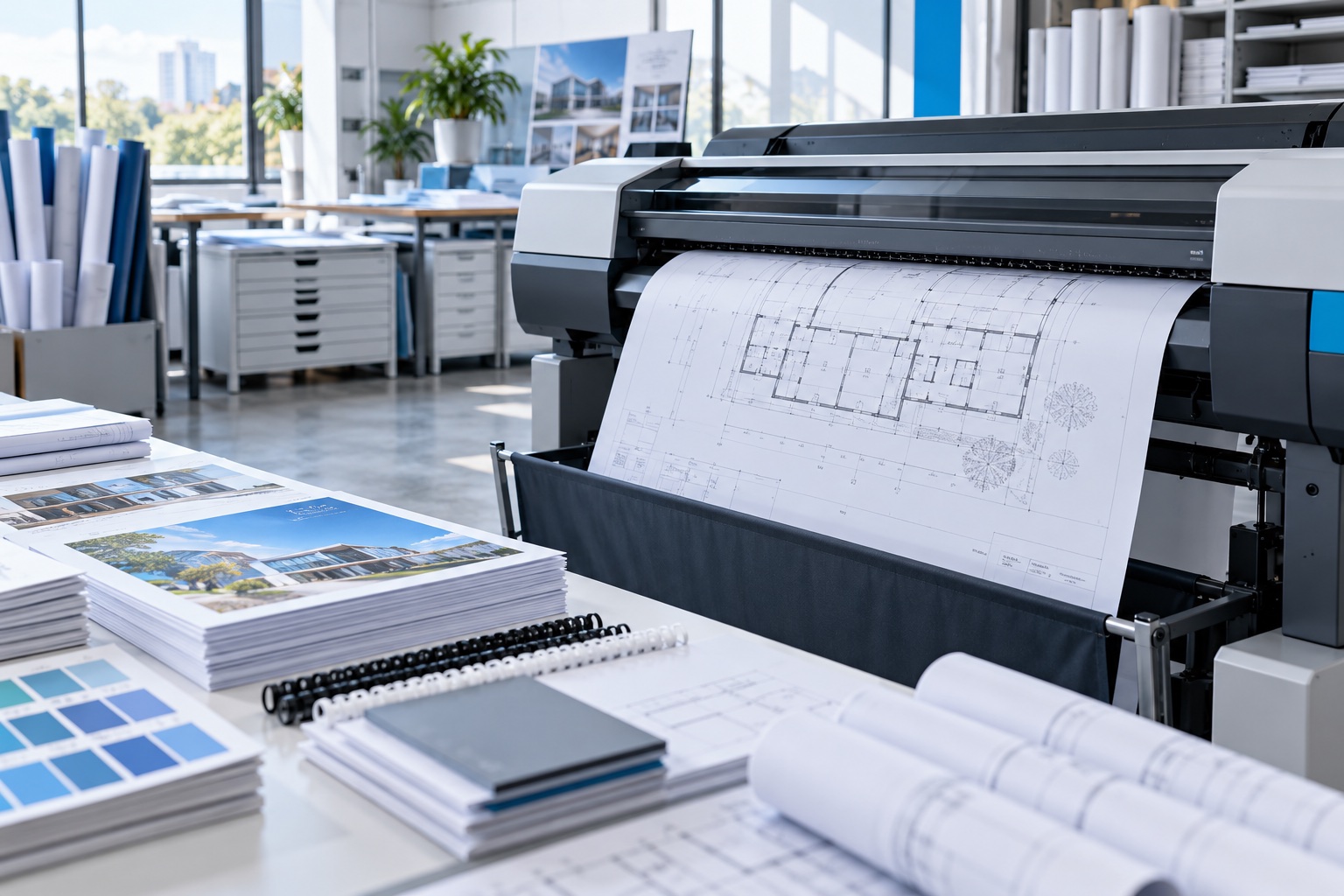 เครื่องพิมพ์แบบแปลนและงานพิมพ์ขนาดใหญ่ GraphiDesk